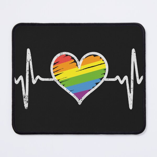 Item preview, Rainbow Heart Heartbeat Pride designed and sold by Artful Paws.