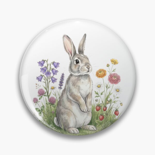 Item preview, Vintage Cute Rabbit Wildflower Aesthetic designed and sold by Rehnair.