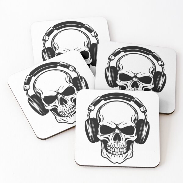 Item preview, Skull With Headphones Shirt designed and sold by Contessai Babbaby.