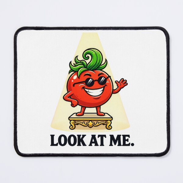 Item preview, Look at Me – Funny Tomato Cartoon | Cute Kawaii Vegetable Attention Humor designed and sold by MrDev.
