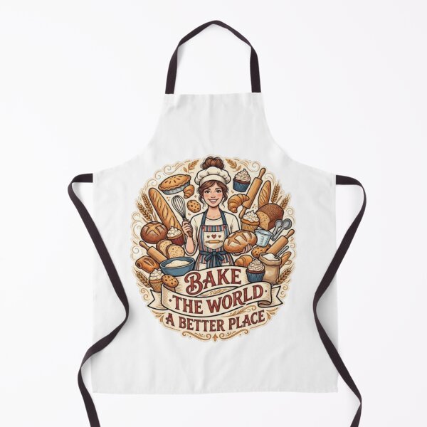 Item preview, Bake the World a Better Place – Pastry Chef Vintage Design designed and sold by PixelStyle Studio.