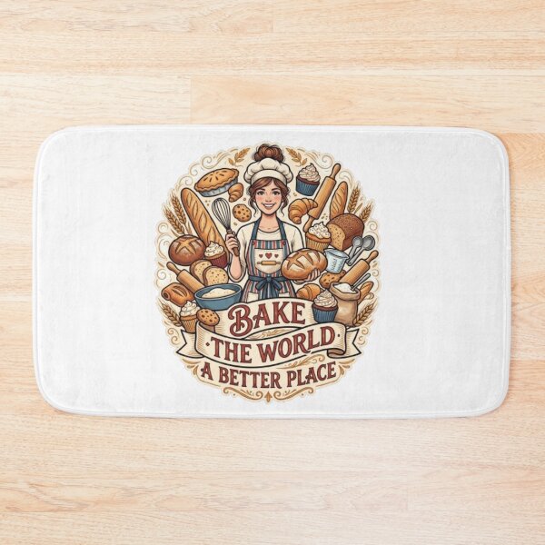 Item preview, Bake the World a Better Place – Pastry Chef Vintage Design designed and sold by PixelStyle Studio.