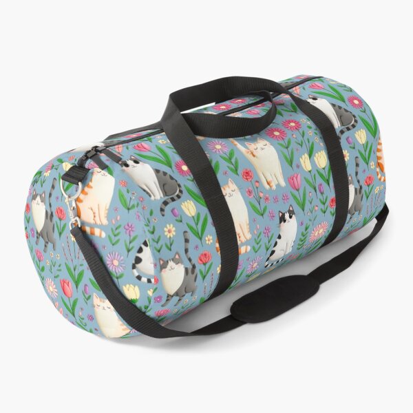 Item preview, Cute Cats in a Colorful Wildflower Garden Pattern – Whimsical Floral Cat Design designed and sold by Mousy17.