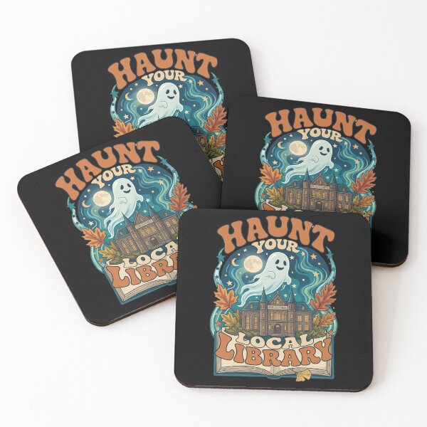 Item preview, Haunt Your Local Library Retro Ghost Book Lover Halloween designed and sold by Moad Fahim.