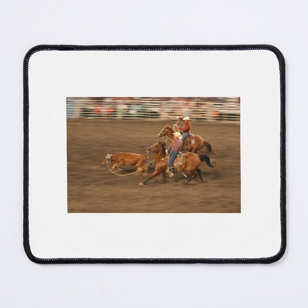 Item preview, Dynamic Rodeo Team Ropers Action Shot Illustration designed and sold by AKIBAJARA.