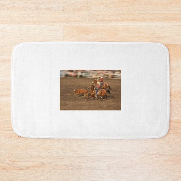 Item preview, Dynamic Rodeo Team Ropers Action Shot Illustration designed and sold by AKIBAJARA.