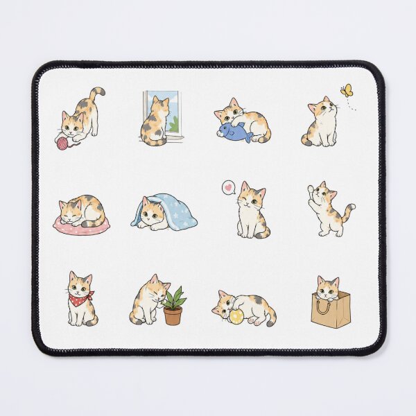 Item preview, Cute Calico Cat Activities Sticker Pack Sheet designed and sold by Rehnair.