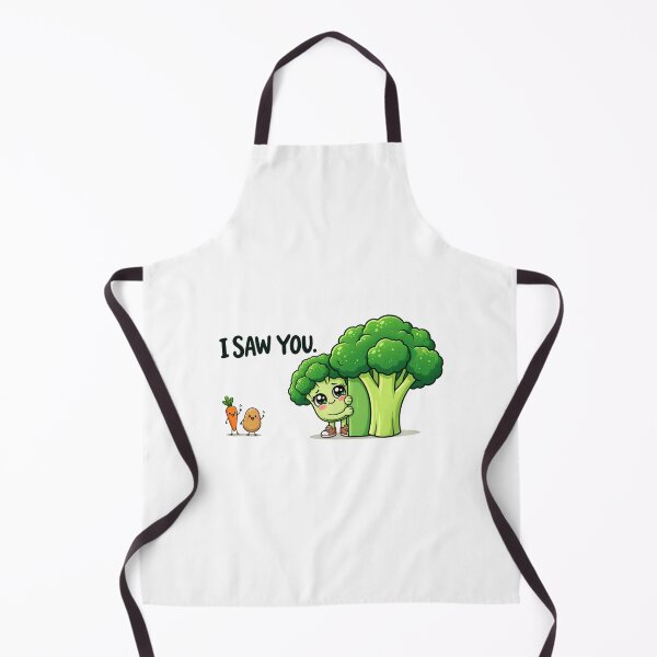 Item preview, I Saw You – Funny Broccoli Cartoon | Cute Kawaii Vegetable Watching Humor designed and sold by MrDev.