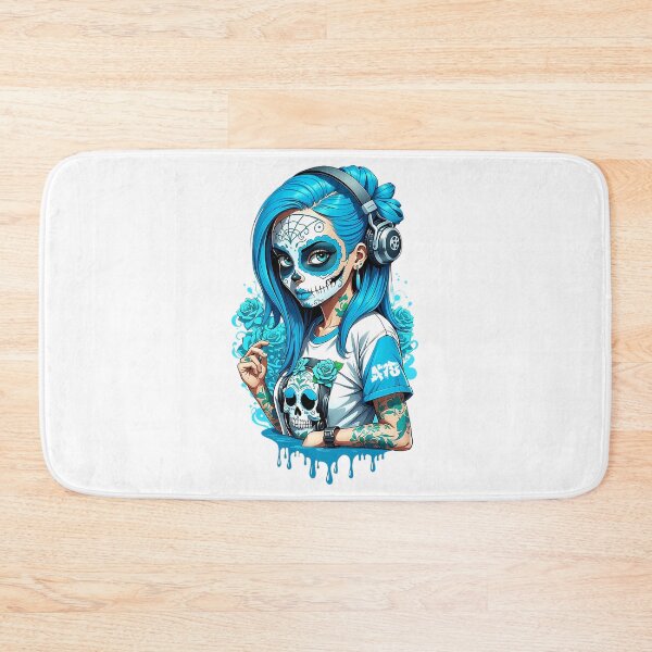 Item preview, Sugar Skull Girl With Blue Roses designed and sold by Contessai Babbaby.