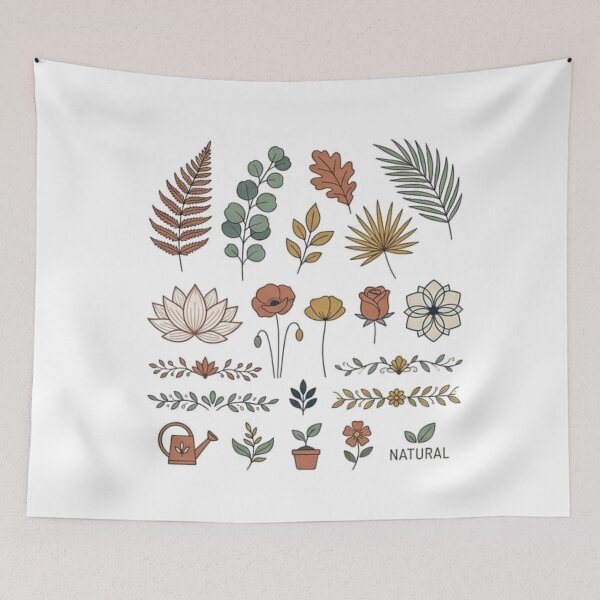 Item preview, Minimalist Boho Botanical Leaves and Flowers Sticker Pack designed and sold by Rehnair.