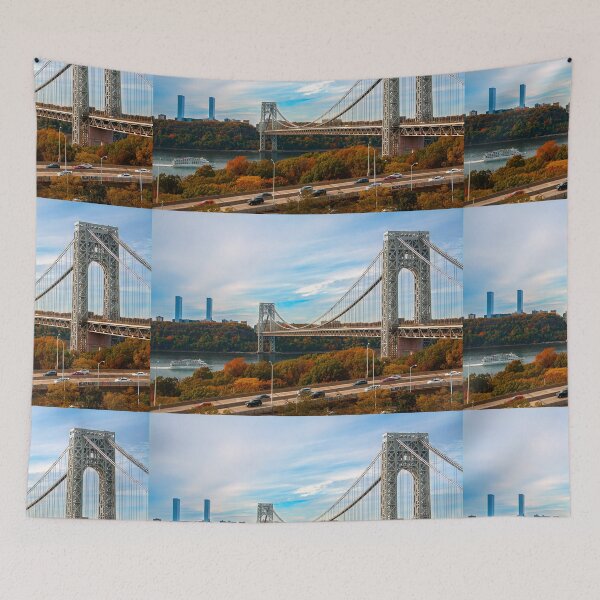 Item preview, Washington Bridge - Manhattan NYC Skyline Art designed and sold by DGMaxShop.