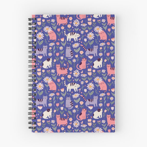 Item preview, Cute Pastel Cats and Flowers Pattern – Kawaii Floral Cat Lover Design designed and sold by Mousy17.