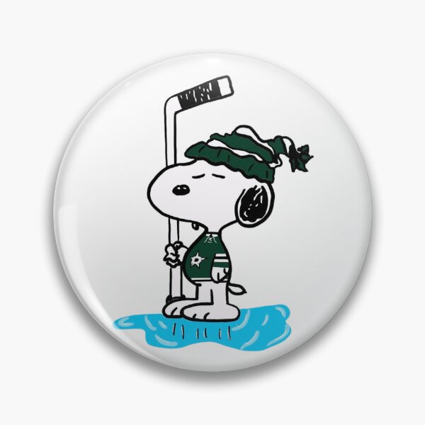 Item preview, Dallas Stars Snoopy inspired button-pin-sticker designed and sold by Victoriagreenjewelry.