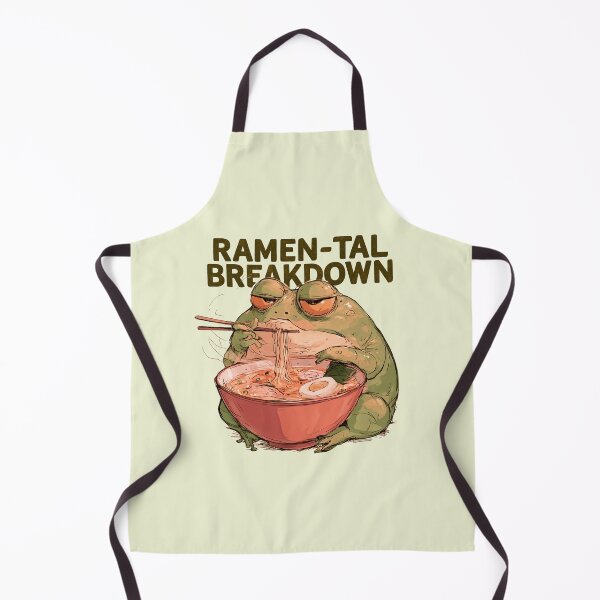 Item preview, Grumpy Frog Eating Ramen designed and sold by malva-artist.