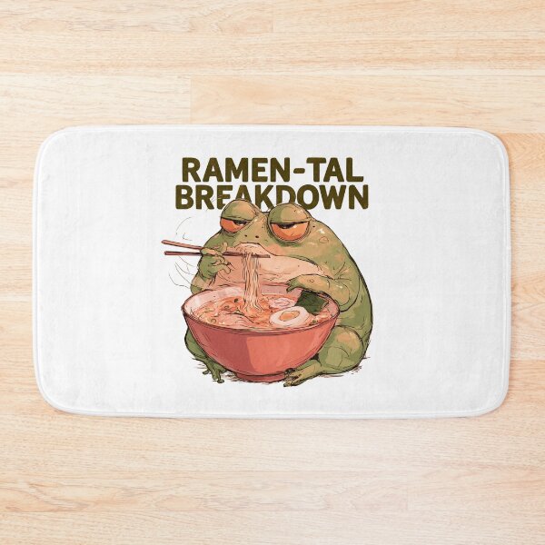 Item preview, Grumpy Frog Eating Ramen designed and sold by malva-artist.