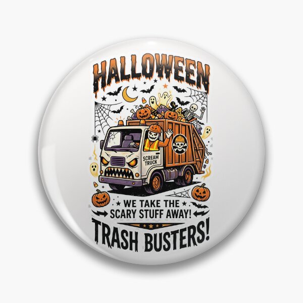 Item preview, Halloween trash busters - We take the scary stuff away - Halloween for trashman designed and sold by ParadoxParadox.