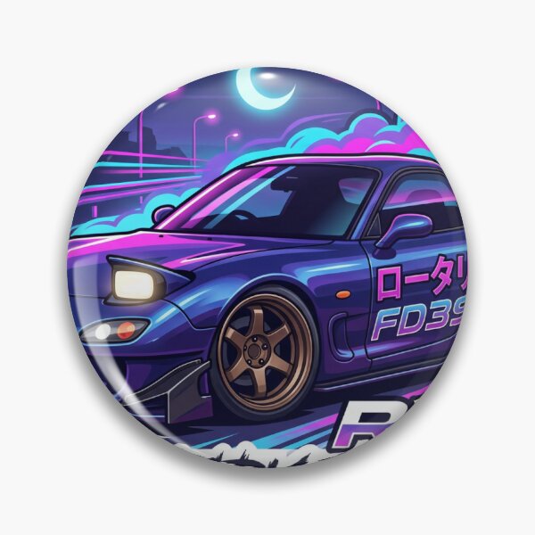 Item preview, Midnight Tokyo Mazda RX-7 FD Rotary Drift Sticker designed and sold by Fixnovaguide.