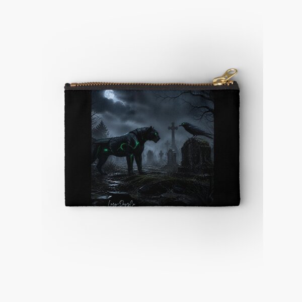 Item preview, Cybernetic Panther Gothic Graveyard Dark Cyberpunk Fantasy designed and sold by LazyDayzCo.