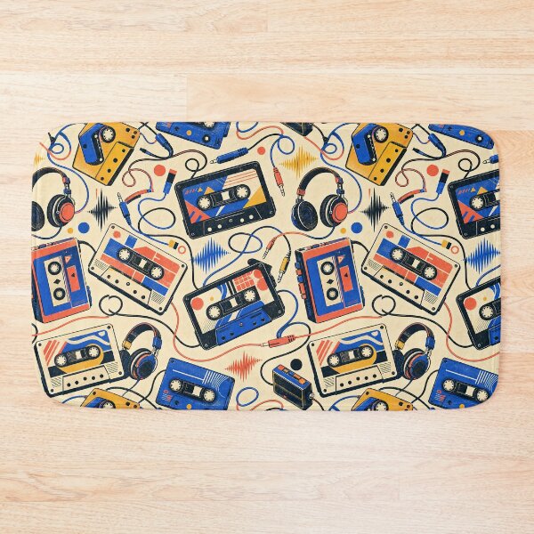 Item preview, Retro Analog Cassette Music Pattern designed and sold by frumixart.