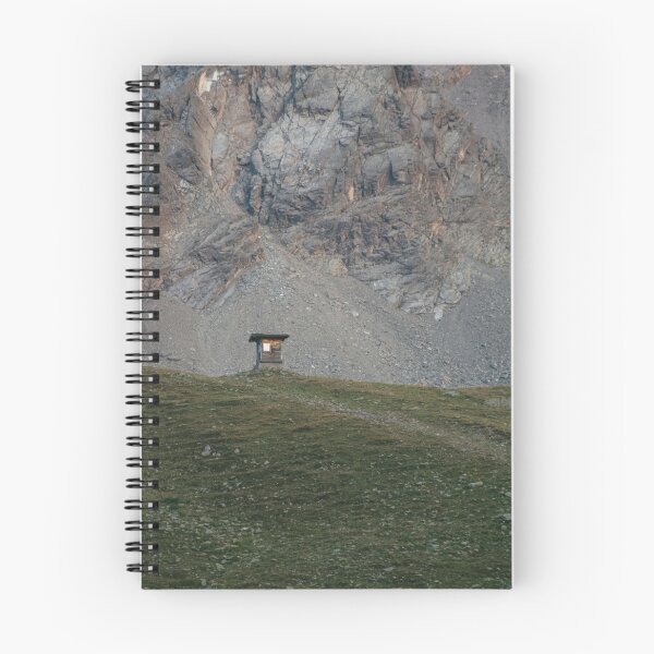 Item preview, Lonely mountain hut in front of a mighty rock face designed and sold by rhosbahu.