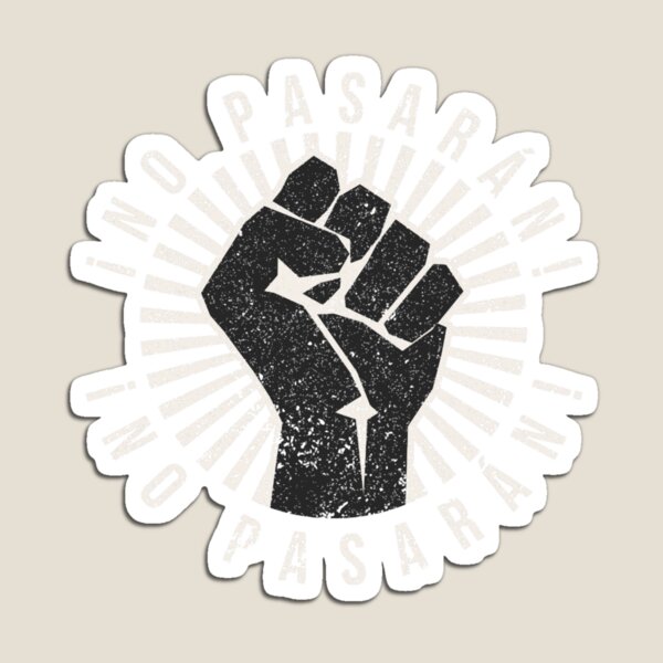 Item preview, No Pasaran Raised Fist Resistance Emblem designed and sold by CallieBird.