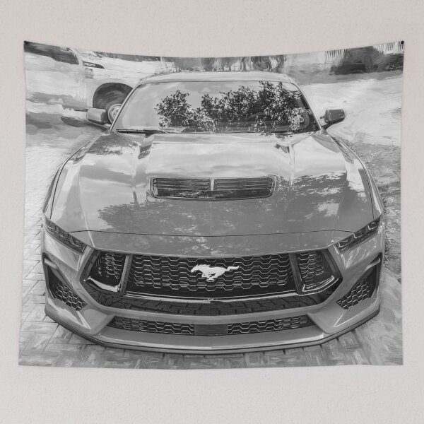 Item preview,  2025 Grabber Blue Ford Mustang GT 5.0 Premium Sports Car Art designed and sold by RichFrancoCars.