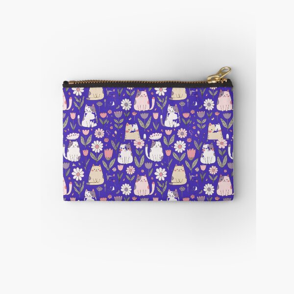 Item preview, Cute Kawaii Cats and Flowers Pattern – Pastel Floral Cat Lover Design designed and sold by Mousy17.