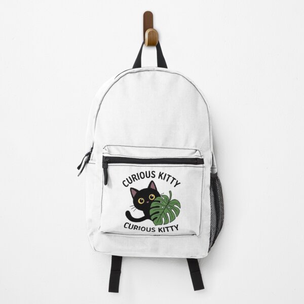 Item preview, Curious Kitty Cute Black Cat Monstera Leaf designed and sold by Rehnair.