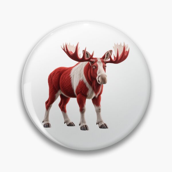 Item preview, Canadian Moose Red White Wildlife Art designed and sold by GraffiCity.