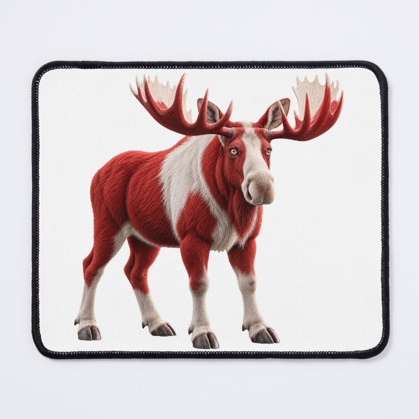 Item preview, Canadian Moose Red White Wildlife Art designed and sold by ROVVI.