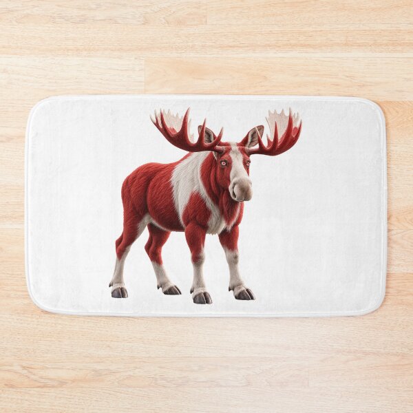 Item preview, Canadian Moose Red White Wildlife Art designed and sold by GraffiCity.