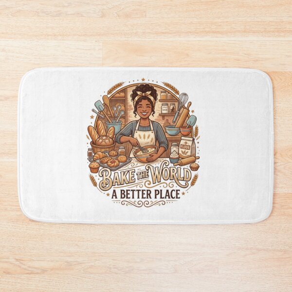 Item preview, Bake the World a Better Place – Cute Home Baker Gift Design designed and sold by PixelStyle Studio.