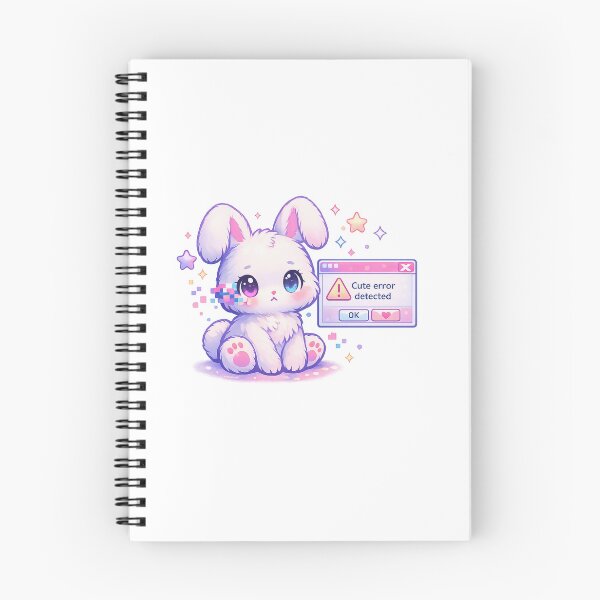Item preview, Cute Error Detected – Pastel Kawaii Bunny Tech Glitch Art designed and sold by Sommium .