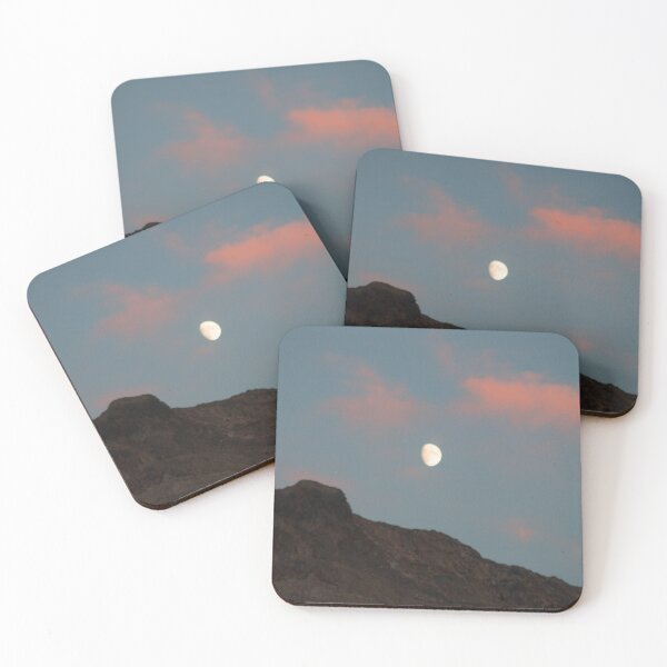 Item preview, Moon beneath pink evening clouds designed and sold by rhosbahu.