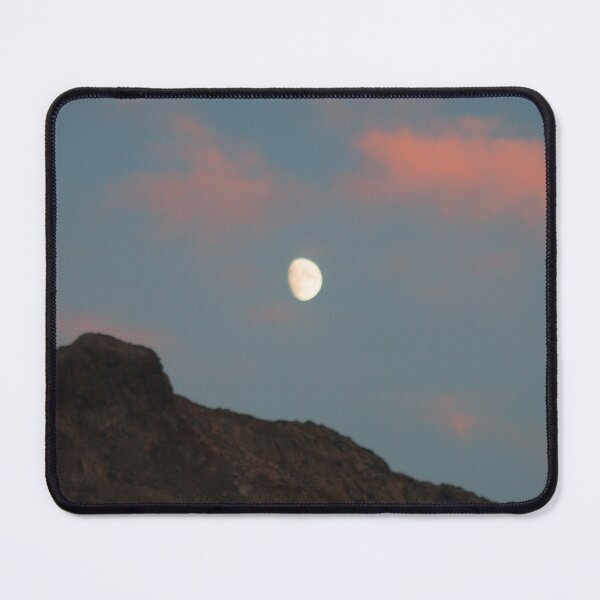 Item preview, Moon beneath pink evening clouds designed and sold by rhosbahu.