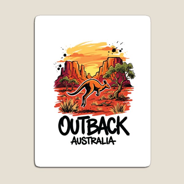 Item preview, Australian Outback Kangaroo Wildlife Art designed and sold by Merch by Das Design Studio.