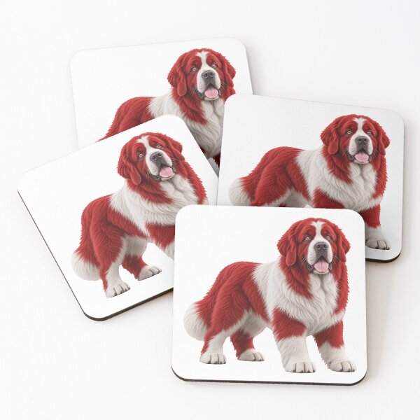 Item preview, Canadian Newfoundland Dog Red White Art designed and sold by ROVVI.