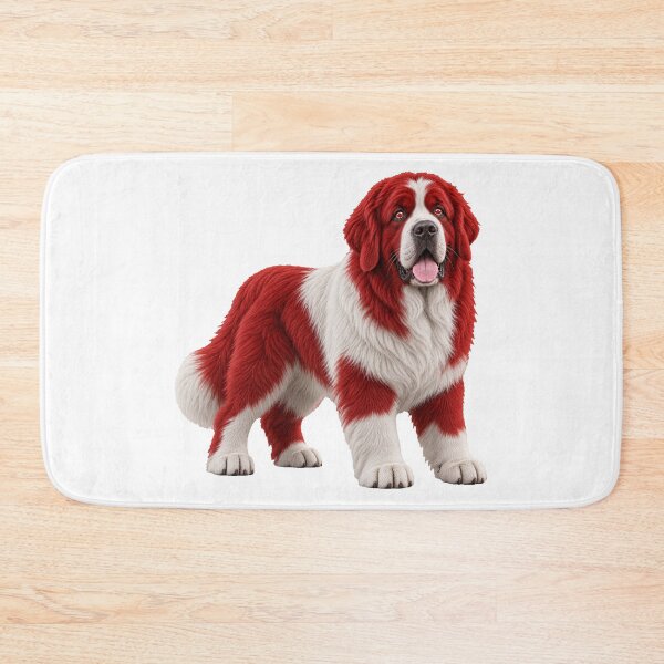 Item preview, Canadian Newfoundland Dog Red White Art designed and sold by GraffiCity.