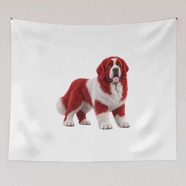 Item preview, Canadian Newfoundland Dog Red White Art designed and sold by GraffiCity.