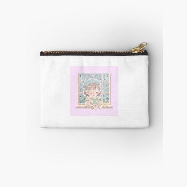 Item preview, Rainy Day Window Reading - Cute Girl Reading with Rain and Tea - Cozy Rainy Day Book Lover Sticker designed and sold by Cozy Book Club.