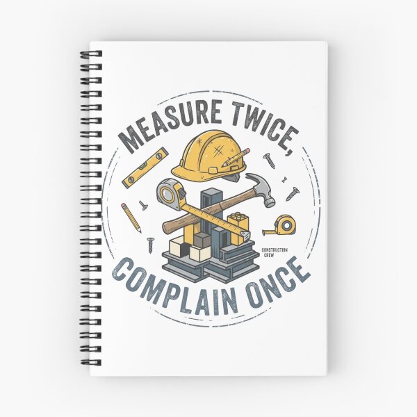 Item preview, Measure Twice Complain Once Funny Construction Worker Blue Collar Design designed and sold by KreatoLab.
