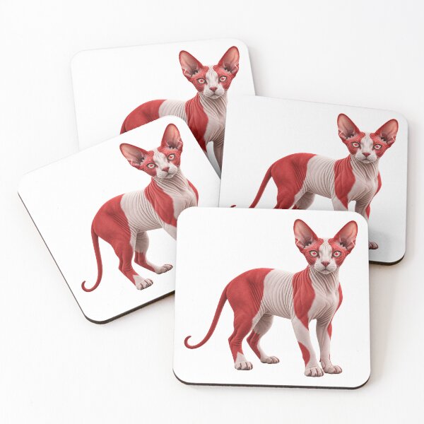 Item preview, Canadian Sphynx Cat Red White Art designed and sold by ROVVI.