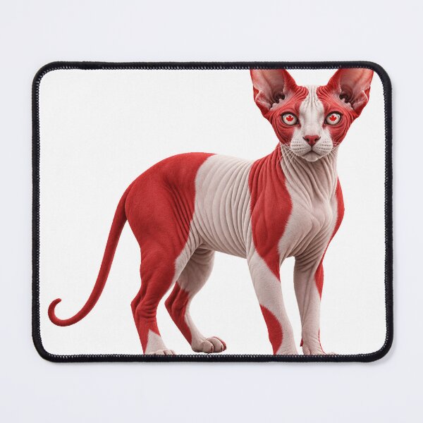 Item preview, Canadian Sphynx Cat Red White Art designed and sold by ROVVI.