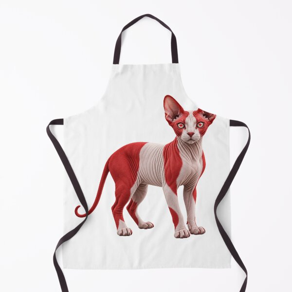Item preview, Canadian Sphynx Cat Red White Art designed and sold by ROVVI.