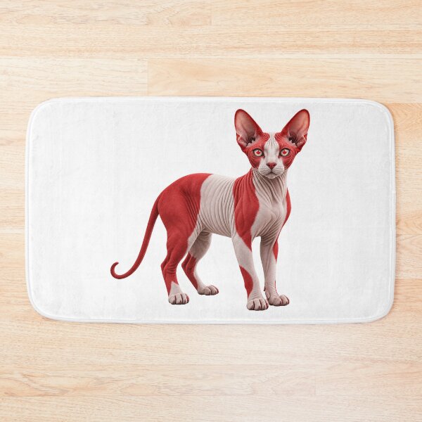 Item preview, Canadian Sphynx Cat Red White Art designed and sold by ROVVI.