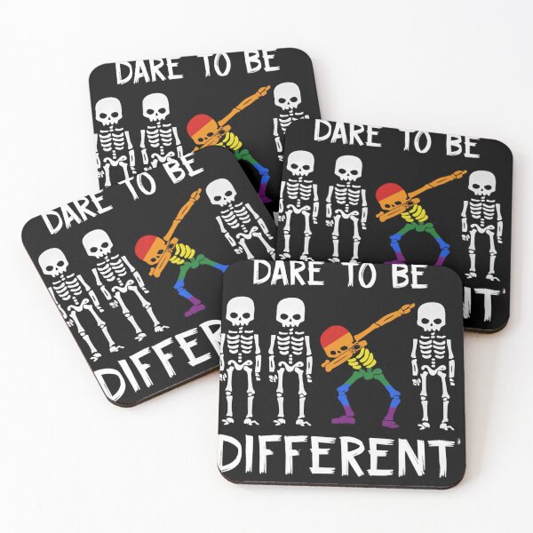 Item preview, Dare To Be Different Dabbing Rainbow Skeleton Halloween designed and sold by Moad Fahim.