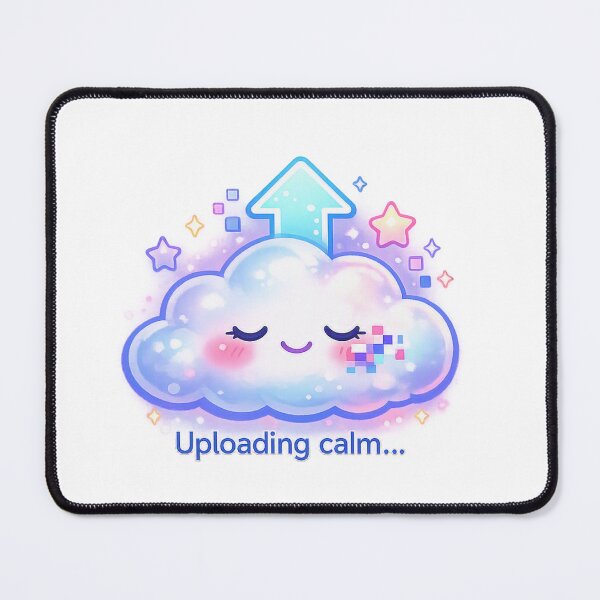 Item preview, Uploading Calm – Pastel Kawaii Cloud Digital Art designed and sold by Sommium .