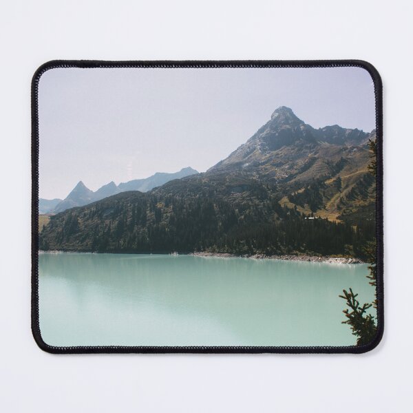 Item preview, Turquoise mountain lake beneath alpine peaks designed and sold by rhosbahu.