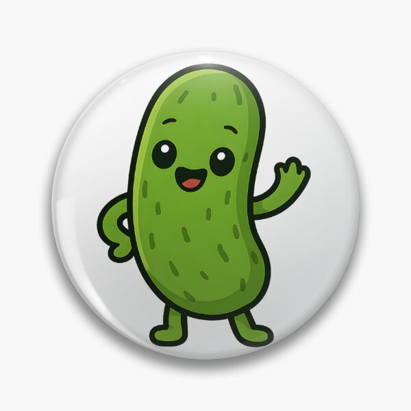 Item preview, Cute Pickle Character | Funny Pickle Lover Art designed and sold by Basma Designs | Retro, Kawaii Shirts & Stickers.