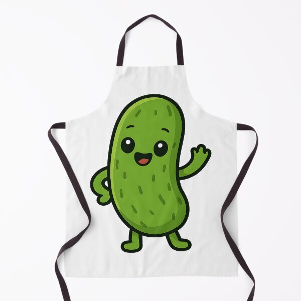 Aperçu de l'œuvre Personnage de cornichon mignon | Illustration amusante pour les amoureux des cornichons créée et vendue par Basma Designs | Retro, Kawaii Shirts & Stickers.